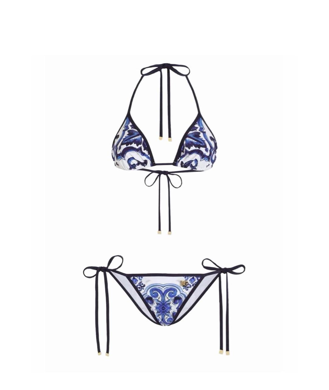 DOLCE&GABBANA Голубой полиамидовый купальник, фото 6