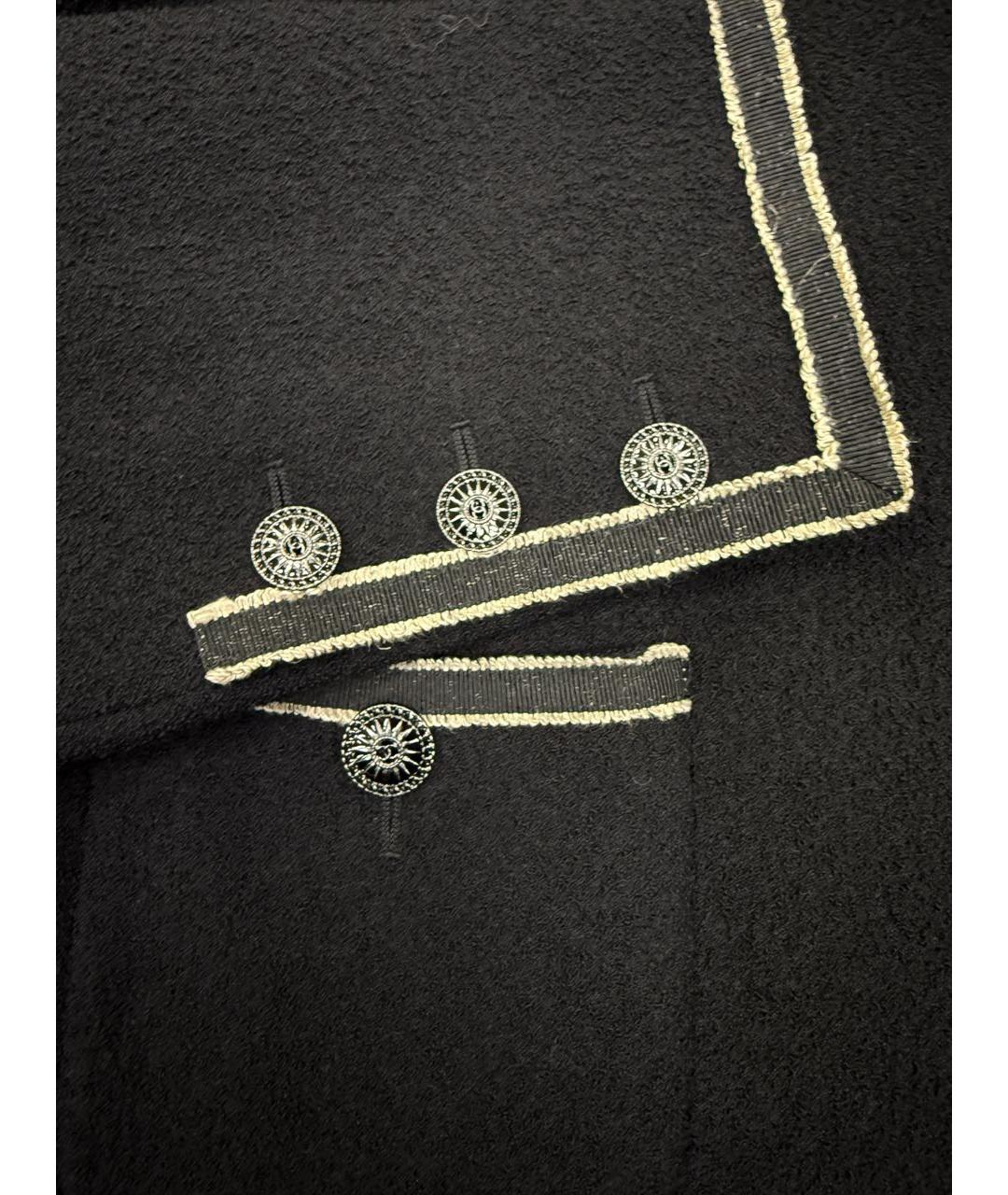 CHANEL Черное шерстяное пальто, фото 7