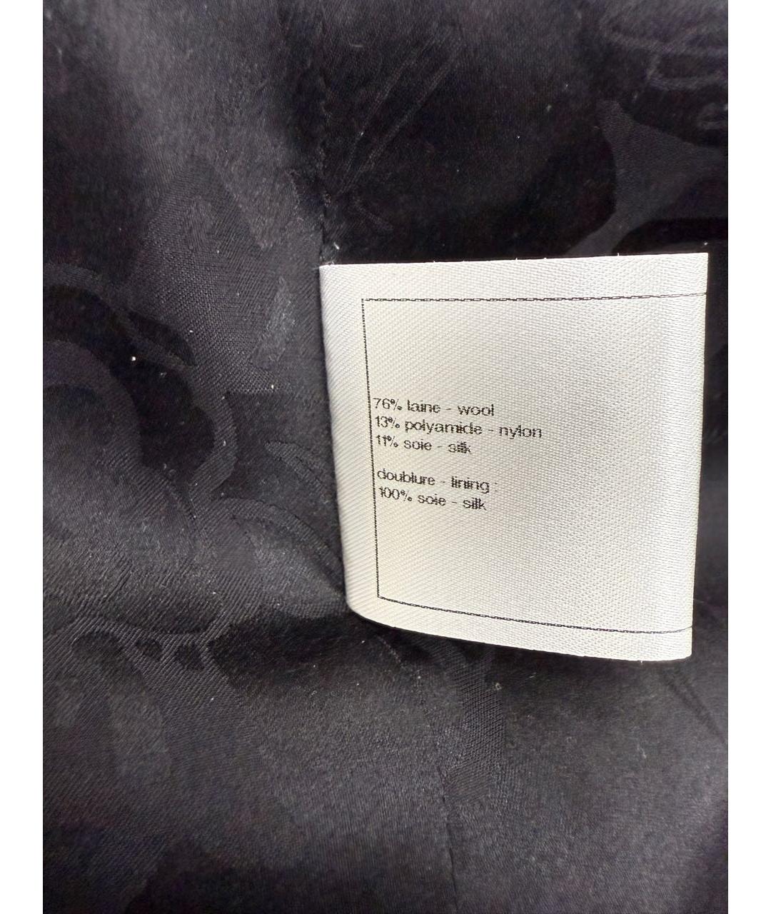 CHANEL Черное шерстяное пальто, фото 6