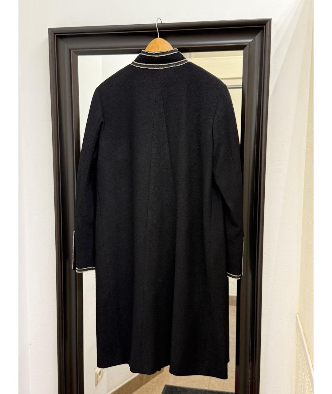 CHANEL Черное шерстяное пальто, фото 3