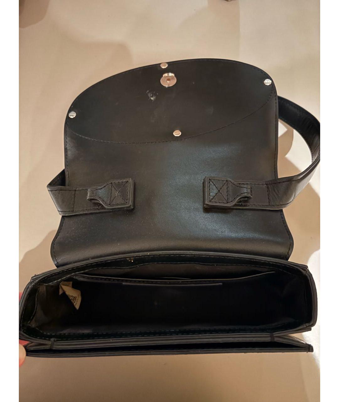 DIESEL Черная кожаная сумка с короткими ручками, фото 3