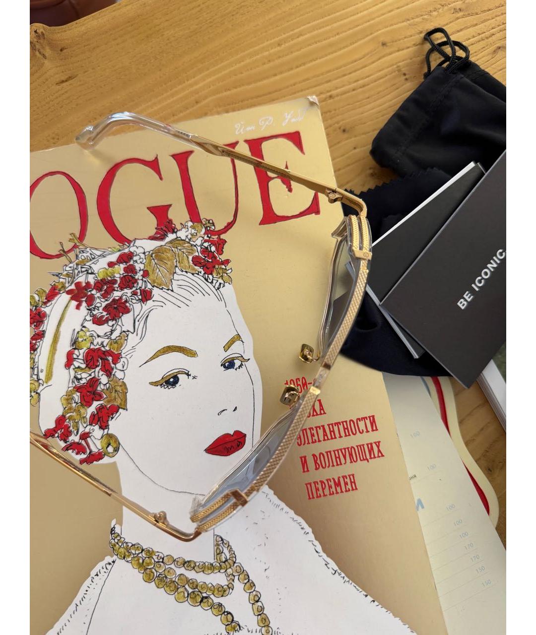 CAZAL Золотые пластиковые солнцезащитные очки, фото 5