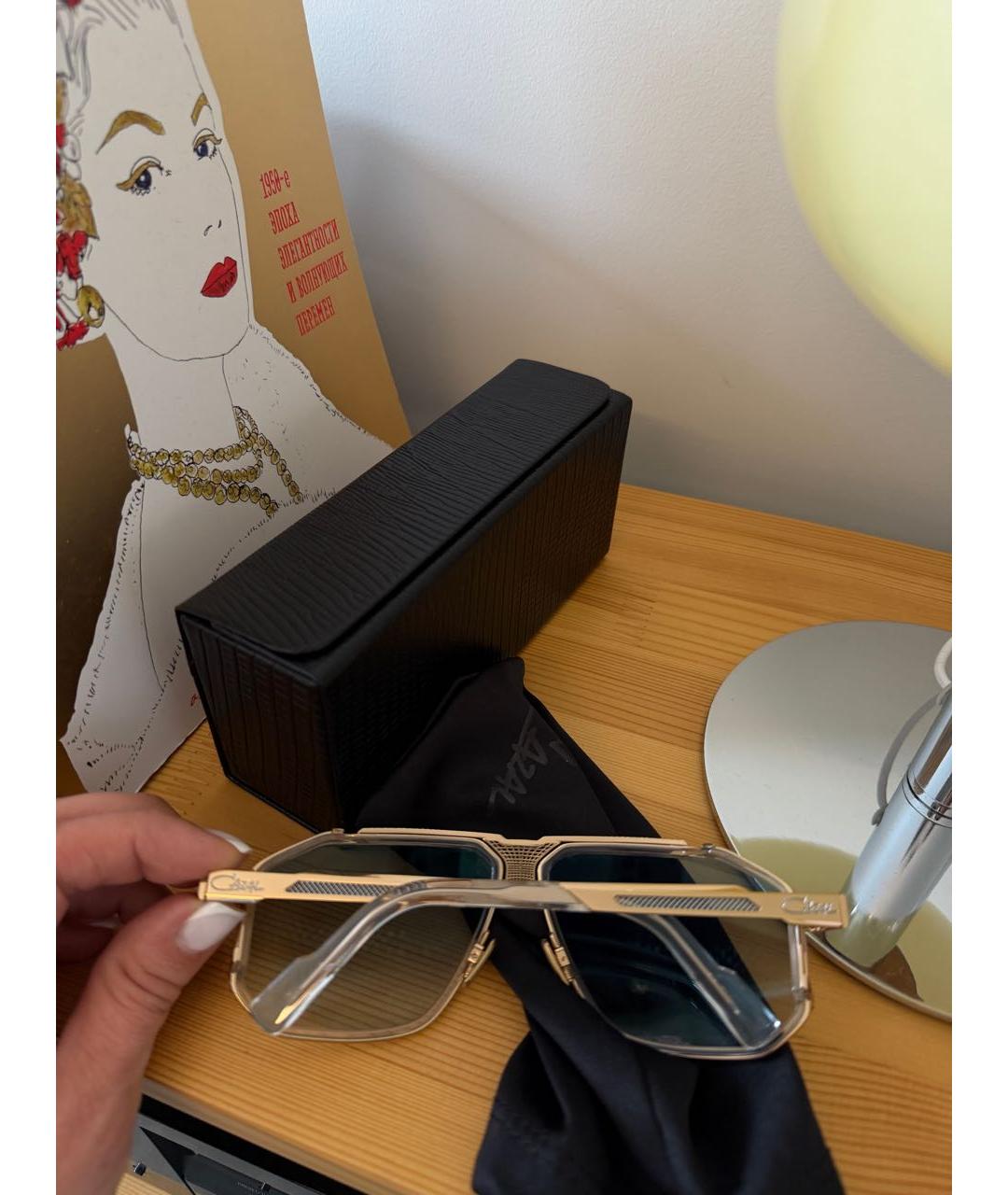 CAZAL Золотые пластиковые солнцезащитные очки, фото 7