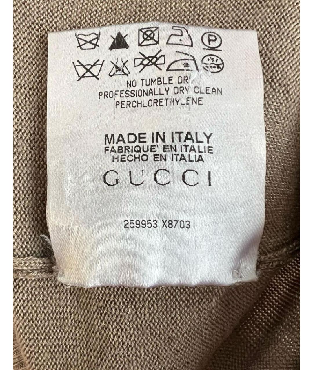 GUCCI Бежевый кашемировый джемпер / свитер, фото 3