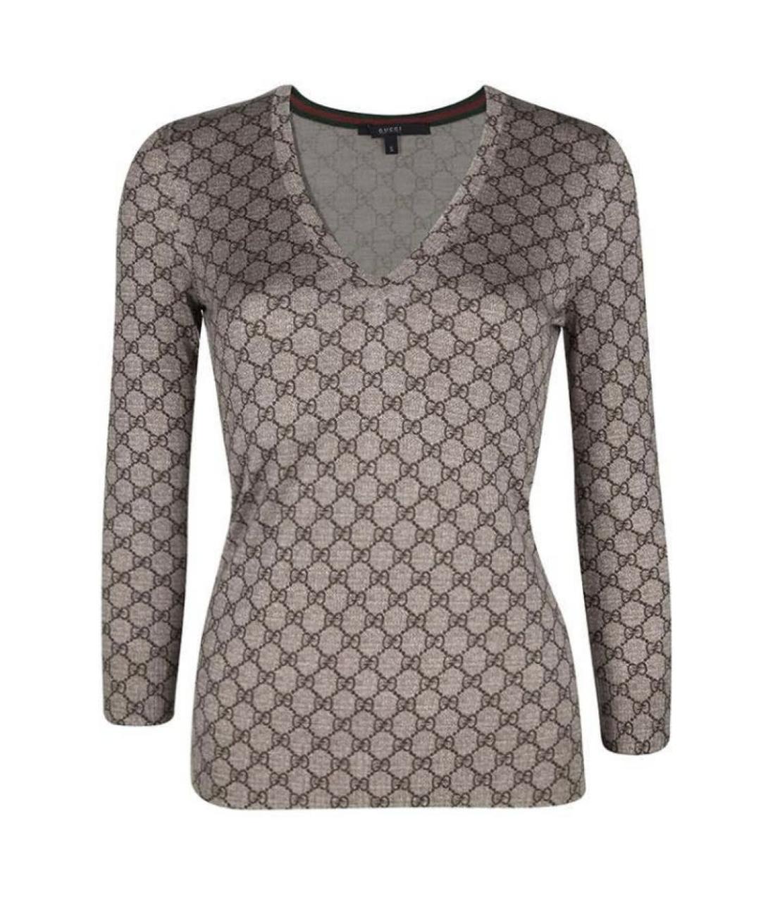 GUCCI Бежевый кашемировый джемпер / свитер, фото 6