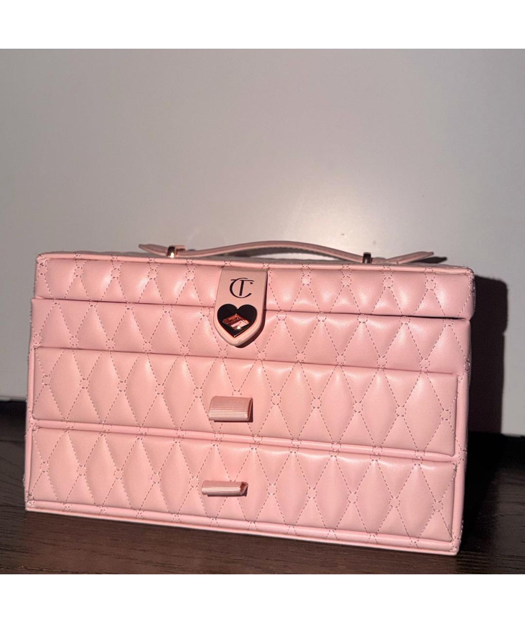 CHARLOTTE TILBURY Розовая косметичка из искусственной кожи, фото 4