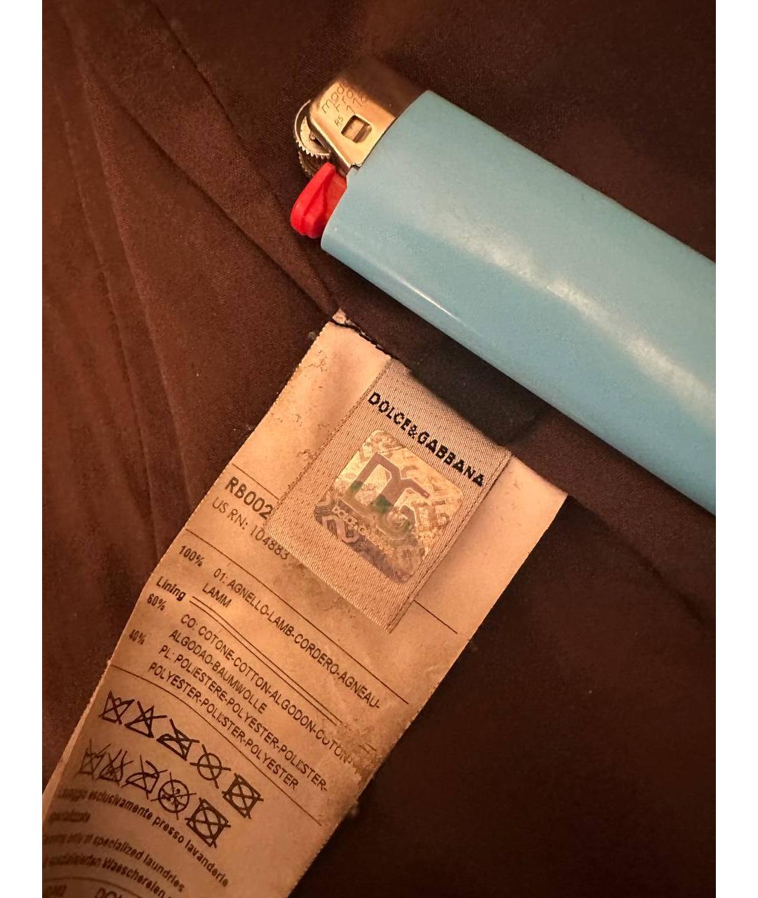 DOLCE&GABBANA Бордовая кожаная куртка, фото 7