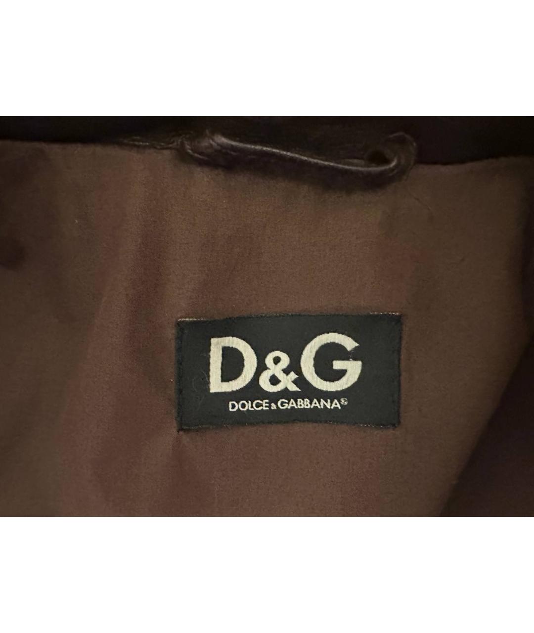 DOLCE&GABBANA Бордовая кожаная куртка, фото 5