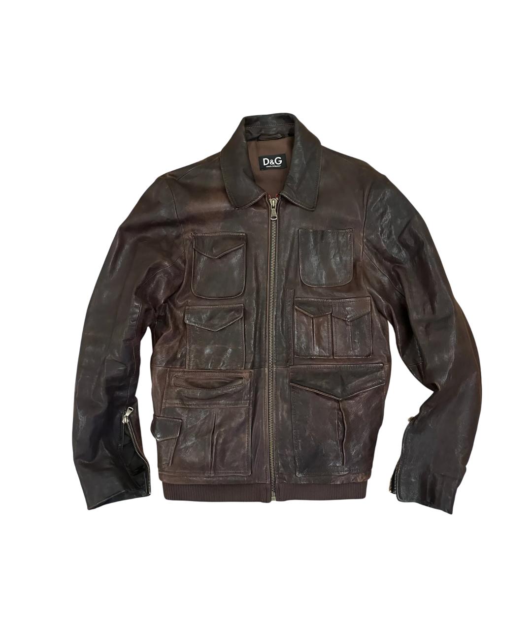 DOLCE&GABBANA Бордовая кожаная куртка, фото 9