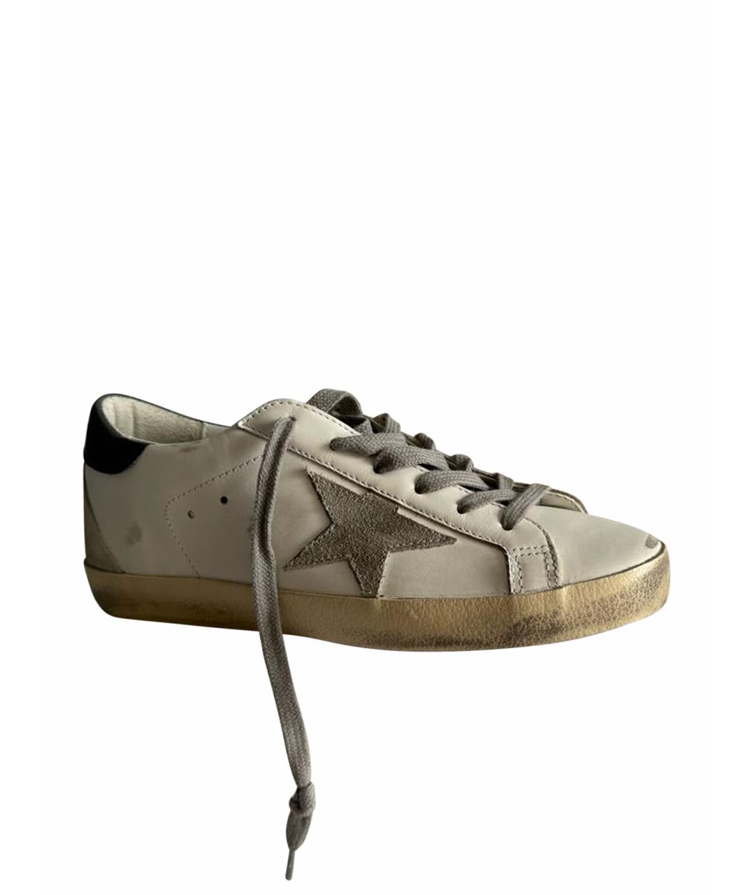 GOLDEN GOOSE DELUXE BRAND Белые кожаные кеды, фото 1
