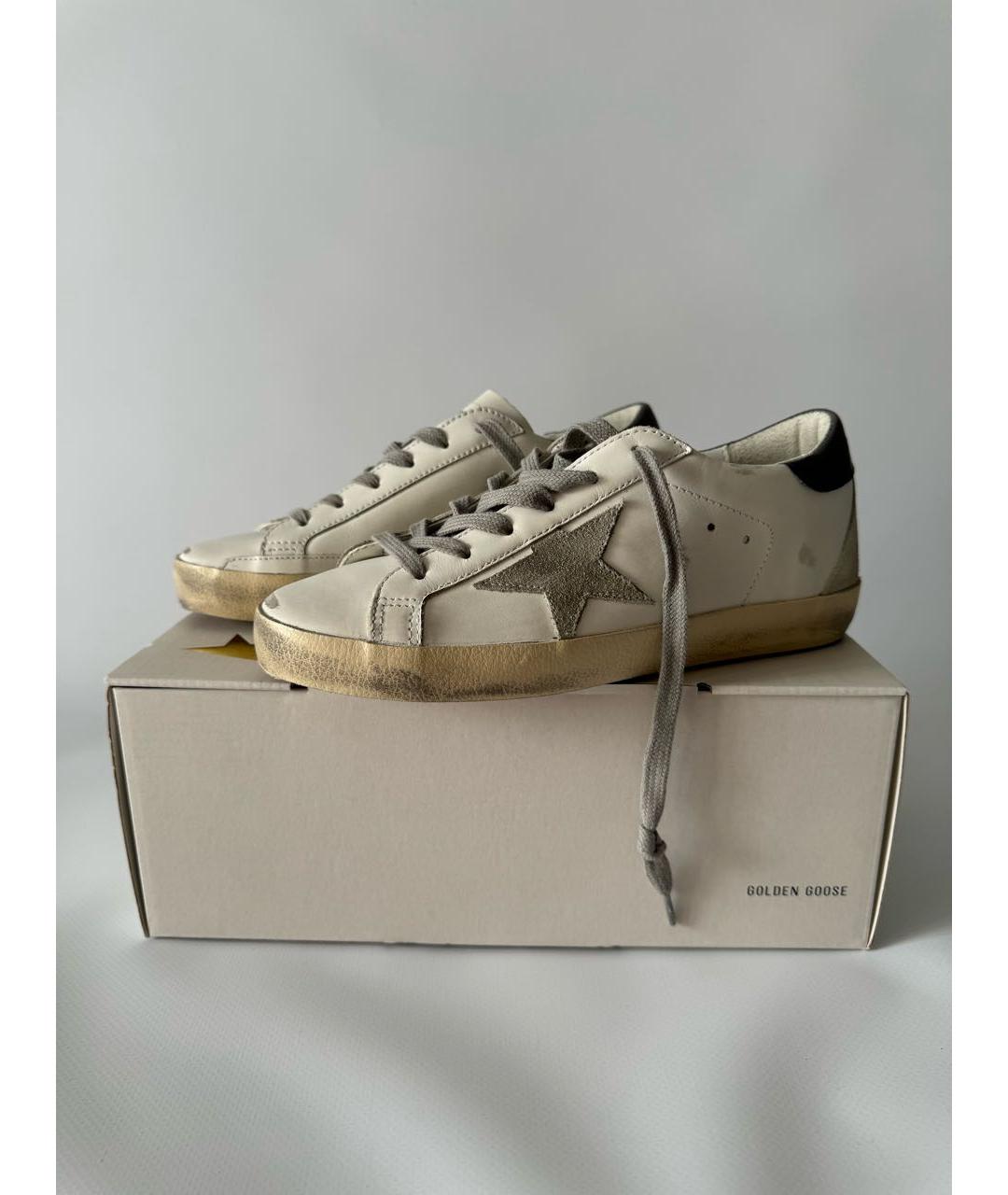 GOLDEN GOOSE DELUXE BRAND Белые кожаные кеды, фото 7