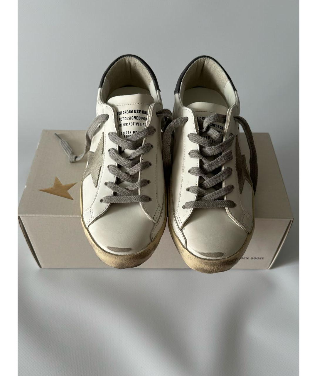 GOLDEN GOOSE DELUXE BRAND Белые кожаные кеды, фото 2