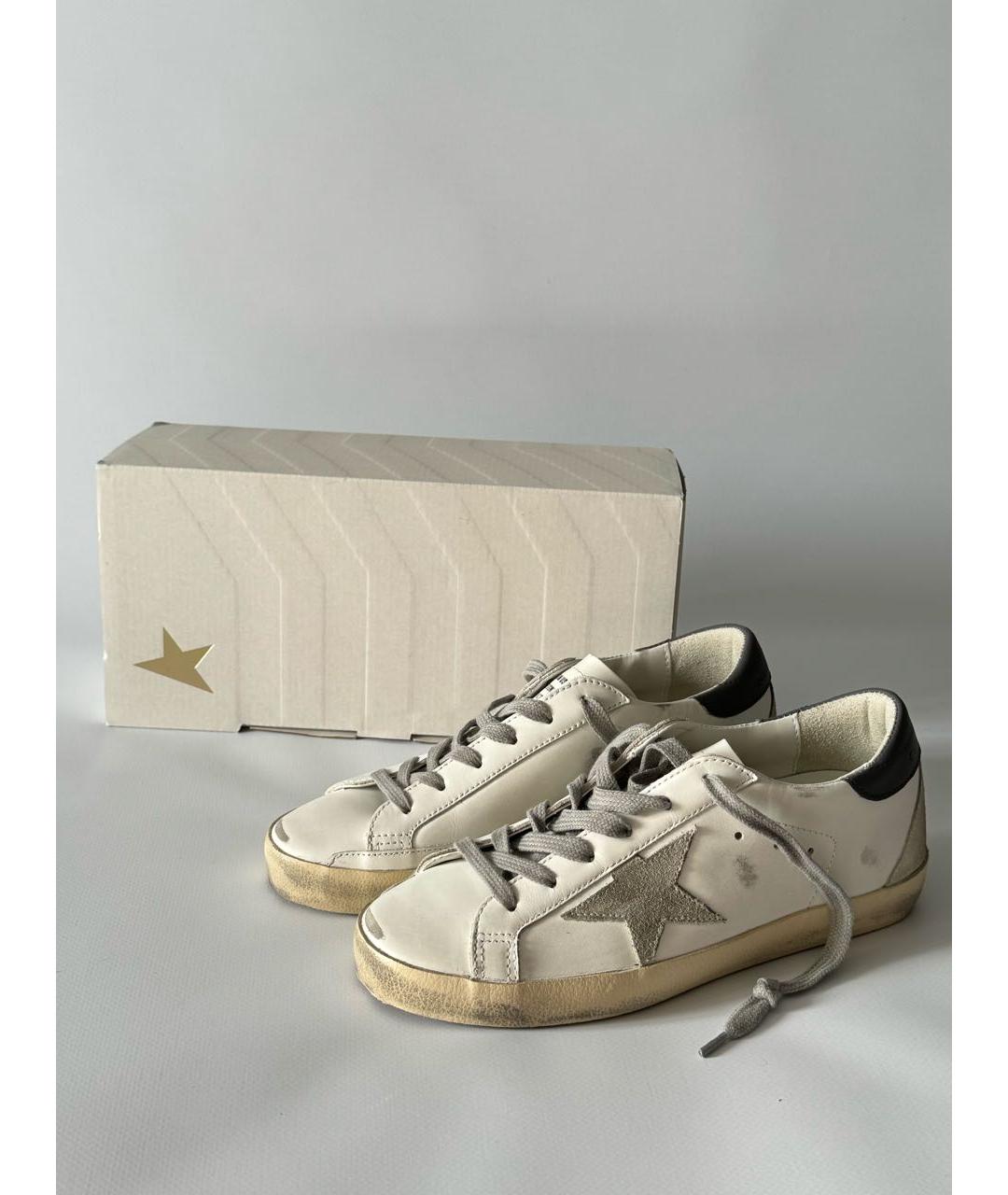 GOLDEN GOOSE DELUXE BRAND Белые кожаные кеды, фото 5