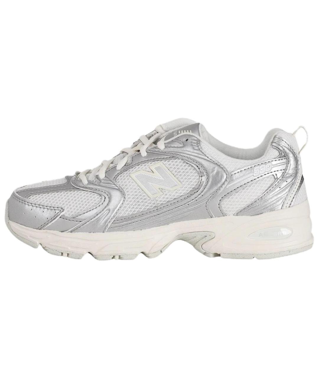 NEW BALANCE Белые кожаные кроссовки, фото 5