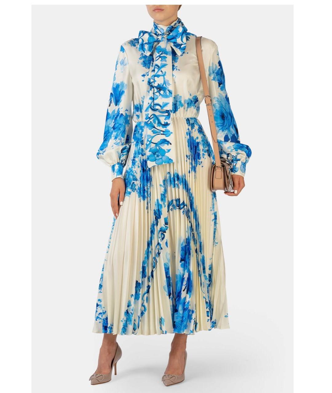 VALENTINO Мульти шелковое платье, фото 7