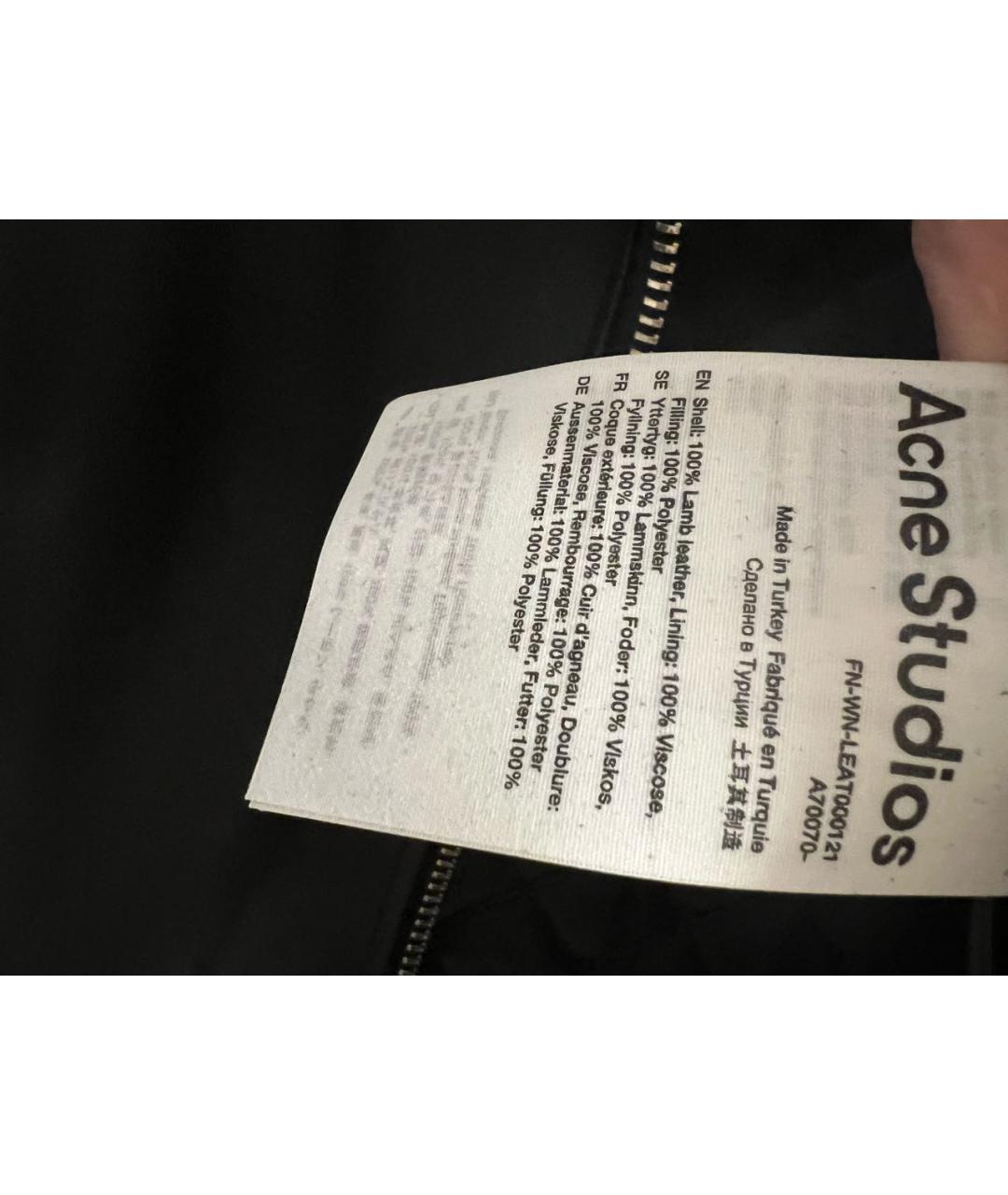ACNE STUDIOS Черная кожаная куртка, фото 5