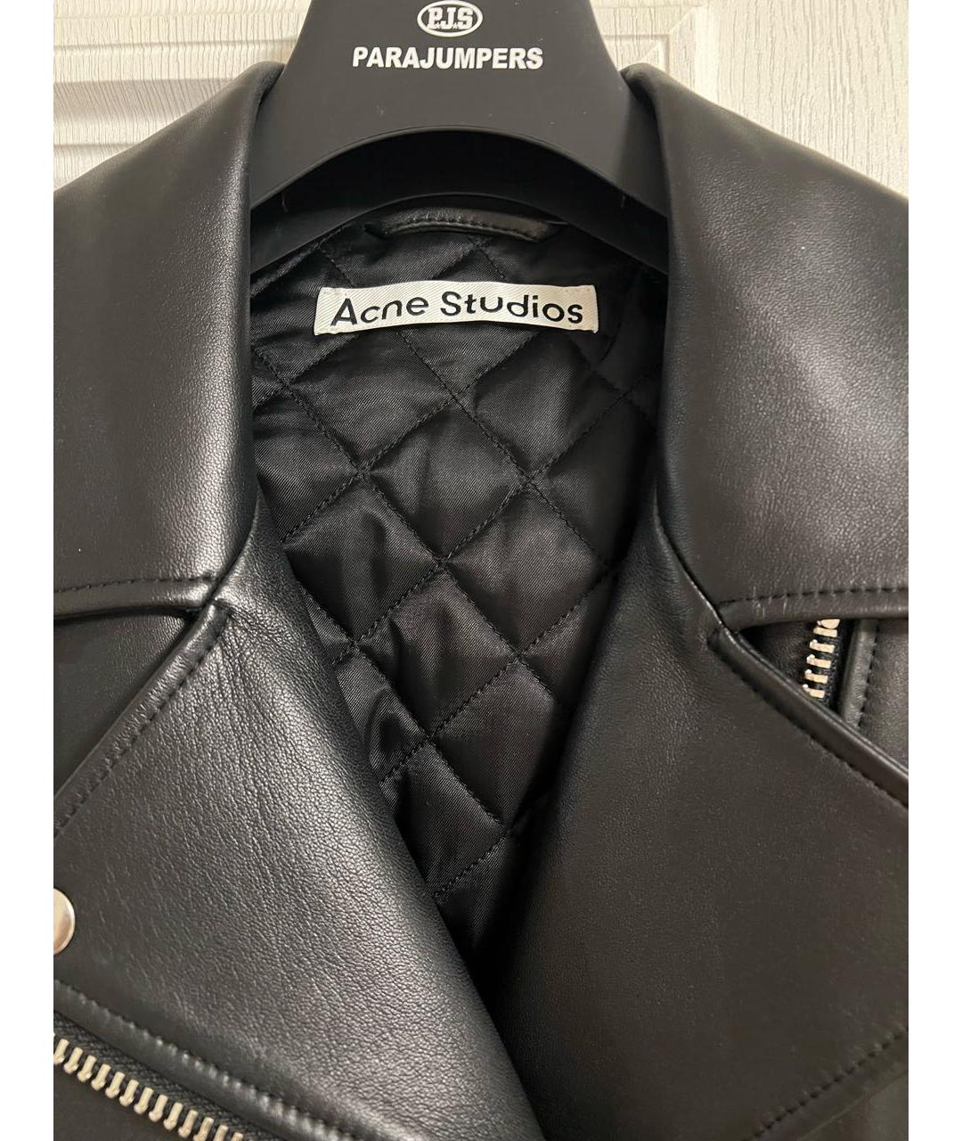 ACNE STUDIOS Черная кожаная куртка, фото 4