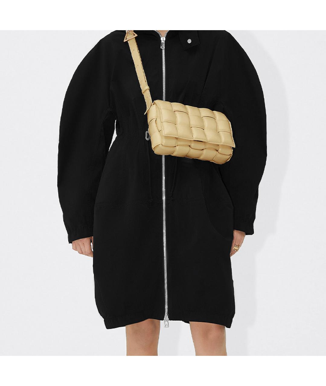 BOTTEGA VENETA Бежевая кожаная сумка через плечо, фото 5