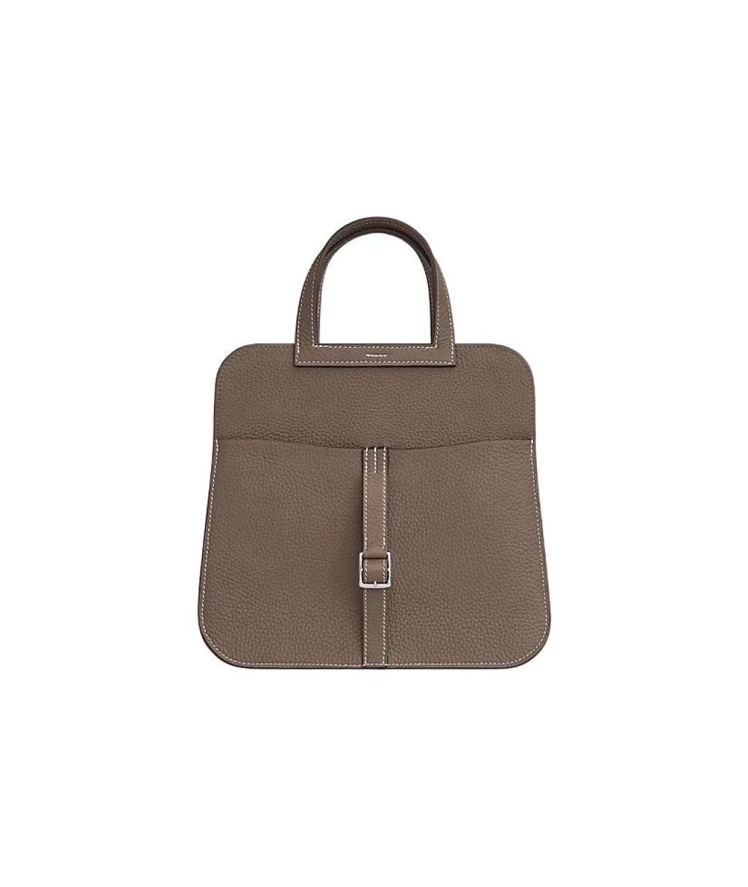 HERMES Коричневая кожаная сумка через плечо, фото 3