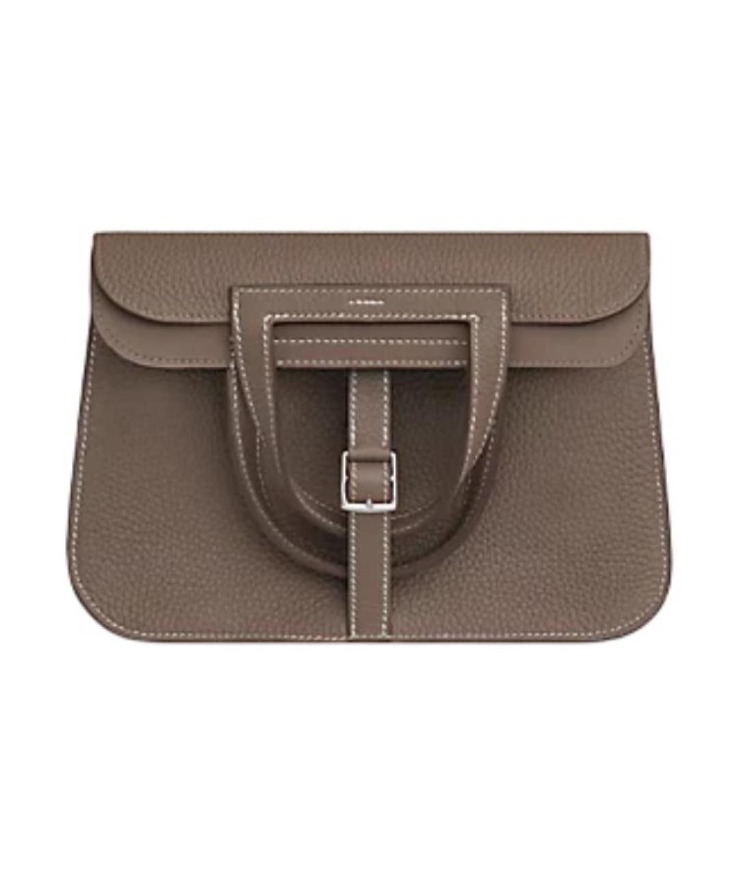 HERMES Коричневая кожаная сумка через плечо, фото 1