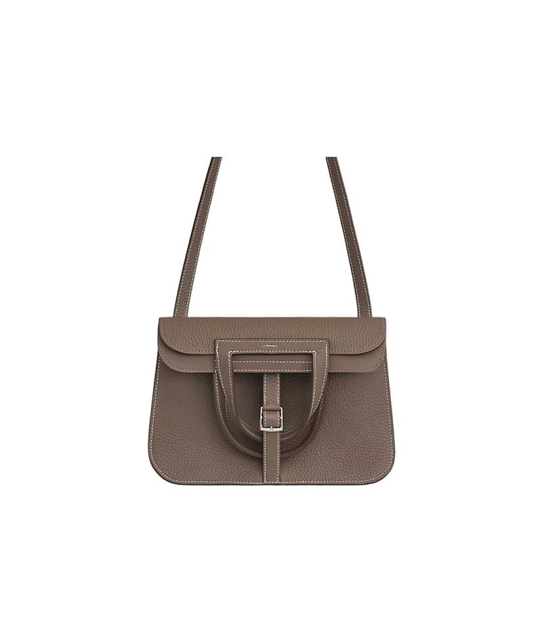 HERMES Коричневая кожаная сумка через плечо, фото 2