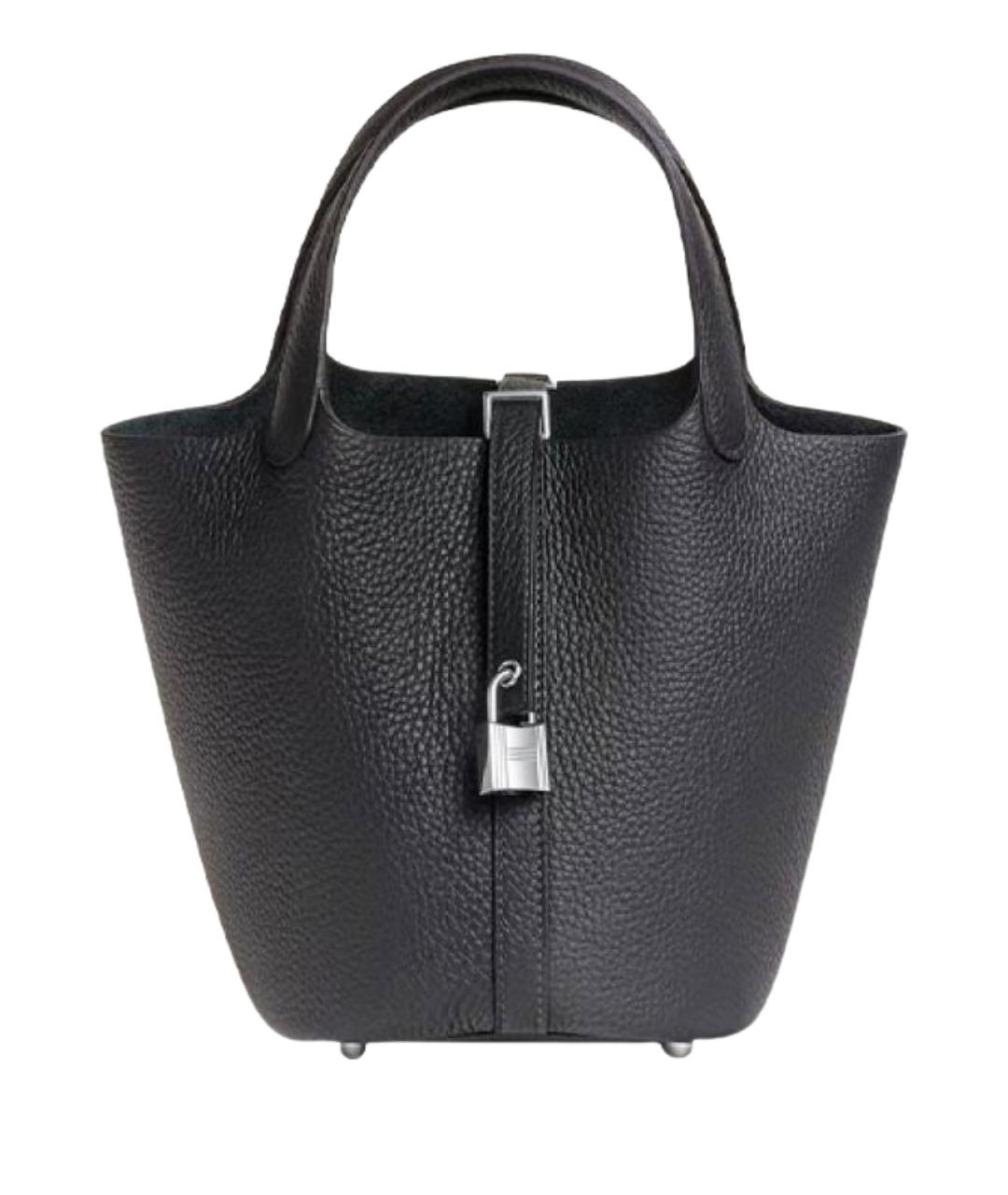 HERMES Черная кожаная сумка через плечо, фото 1