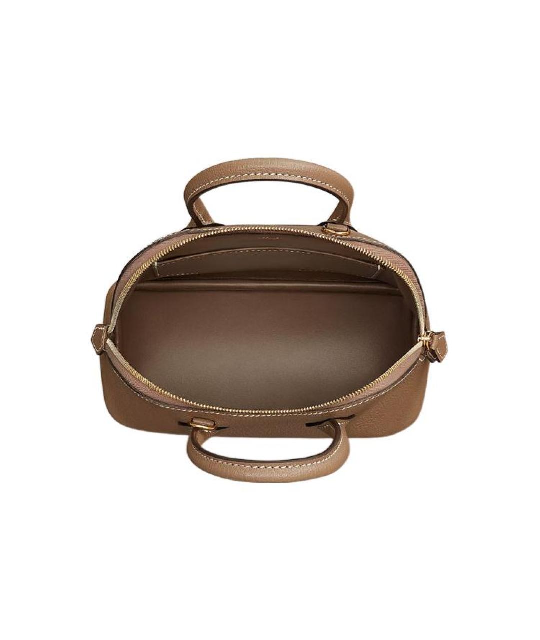 HERMES Коричневая кожаная сумка через плечо, фото 3