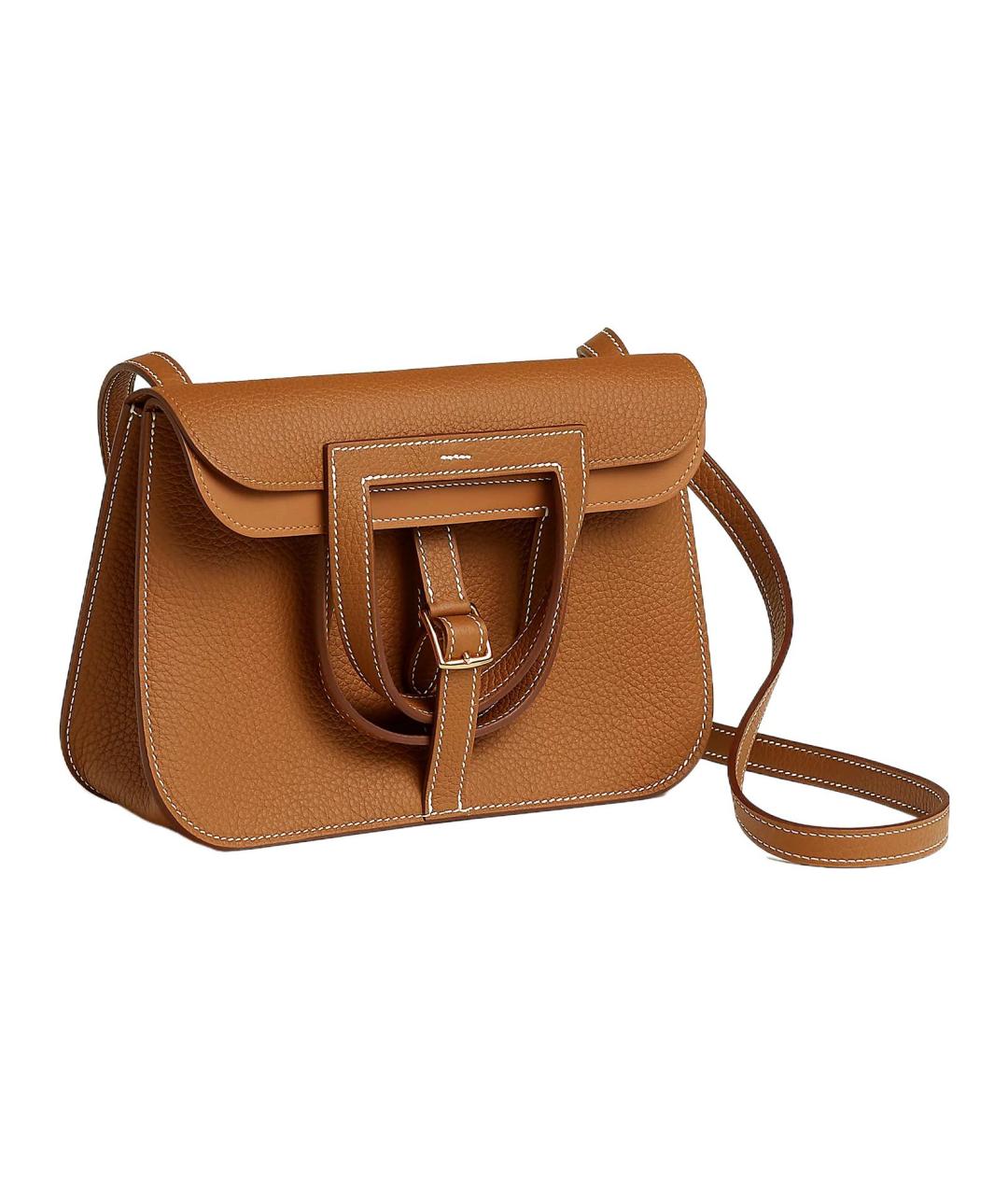 HERMES Коричневая кожаная сумка через плечо, фото 2