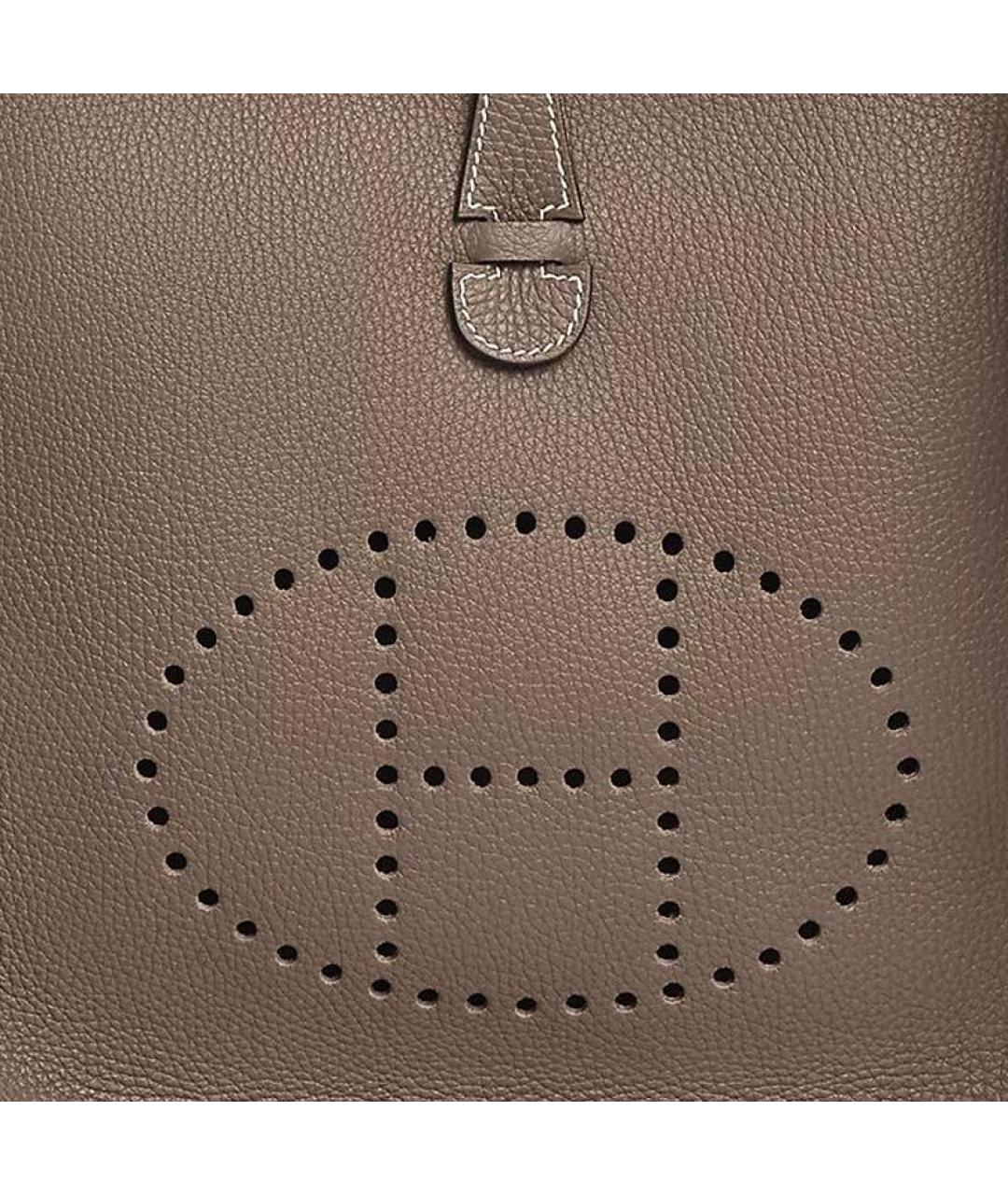 HERMES Коричневая кожаная сумка через плечо, фото 5