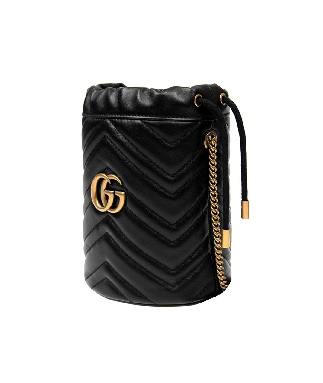 GUCCI Черная кожаная сумка через плечо, фото 1