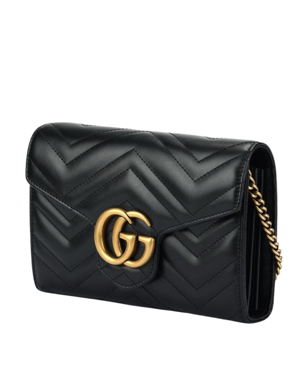 GUCCI Черная кожаная сумка через плечо, фото 1