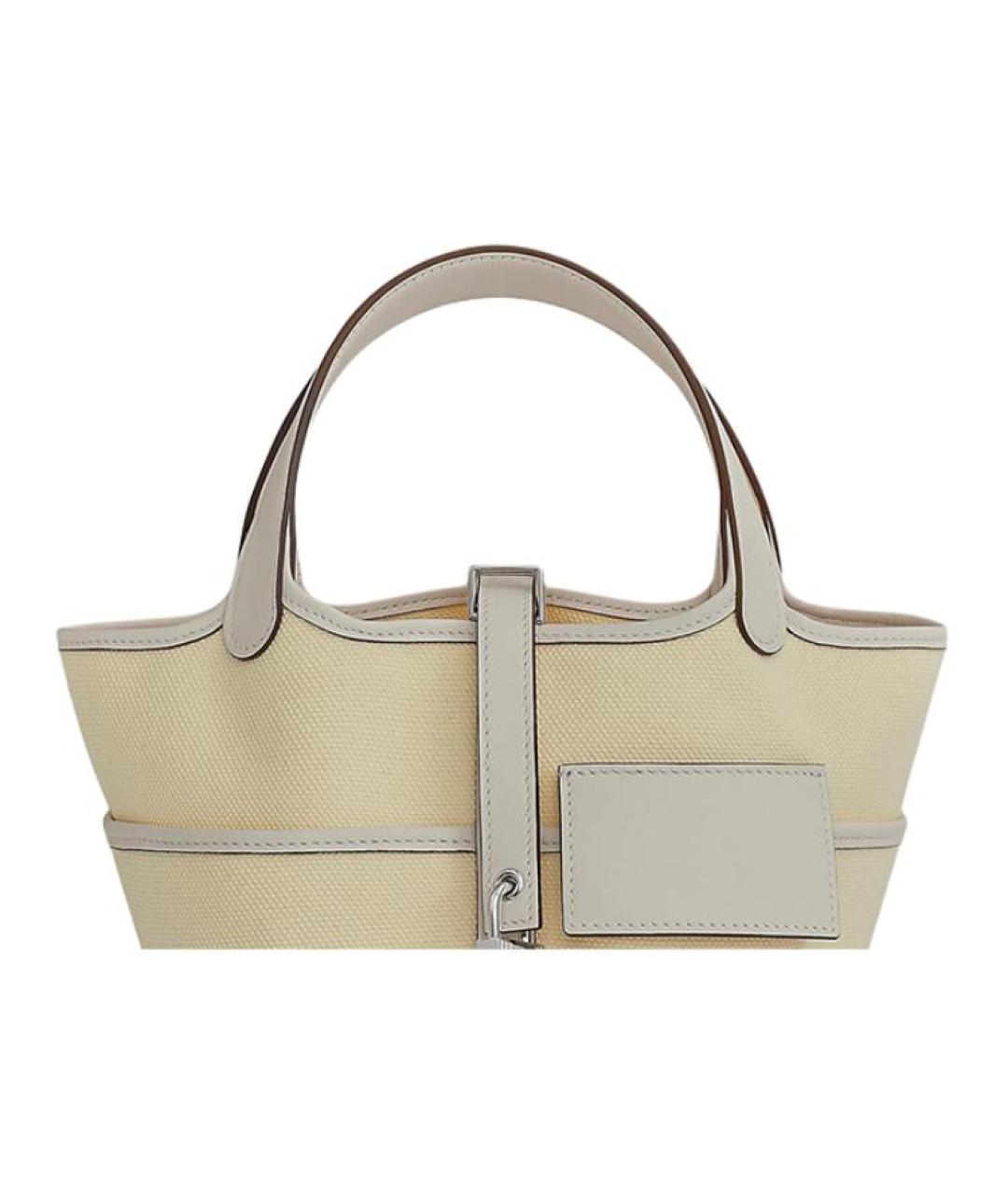 HERMES Бежевая кожаная сумка через плечо, фото 5