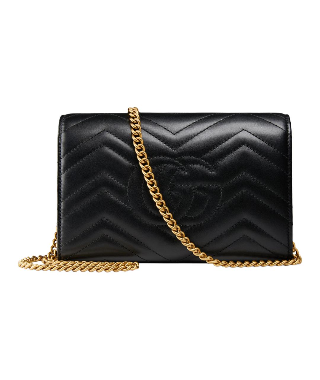 GUCCI Черная кожаная сумка через плечо, фото 2