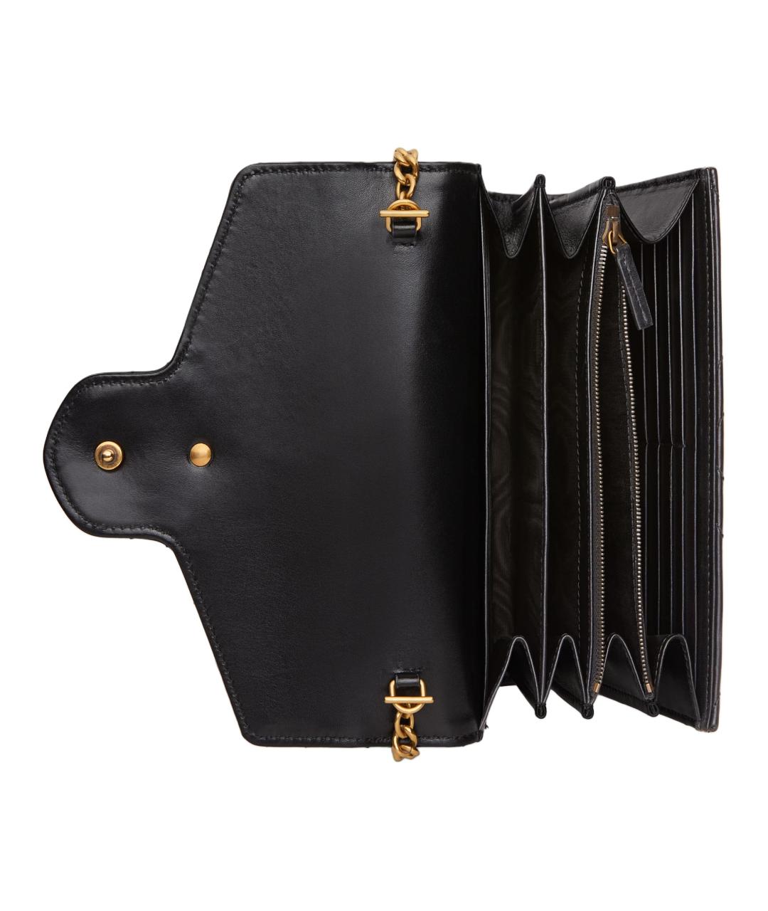 GUCCI Черная кожаная сумка через плечо, фото 3