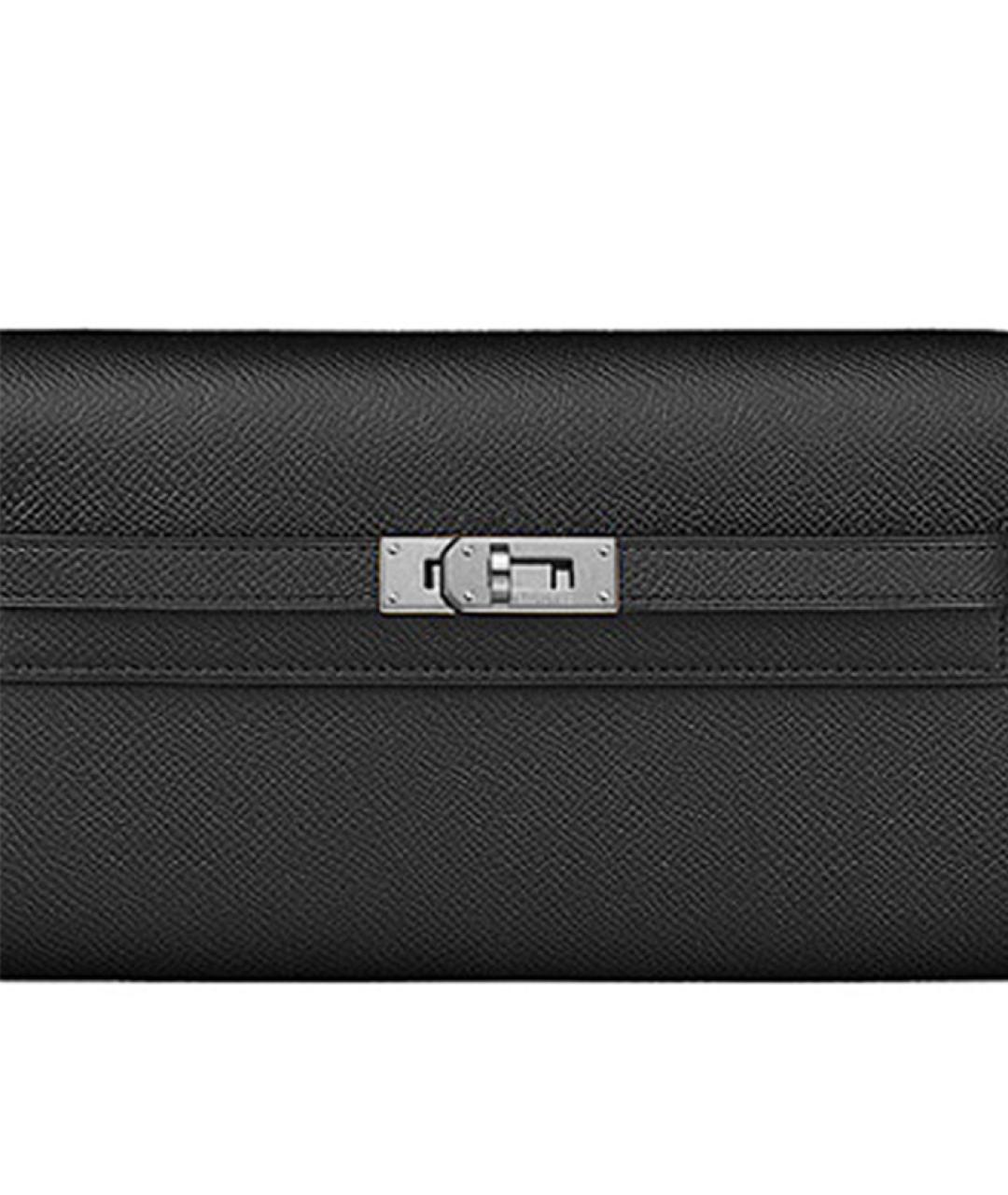 HERMES Черная кожаная сумка через плечо, фото 5