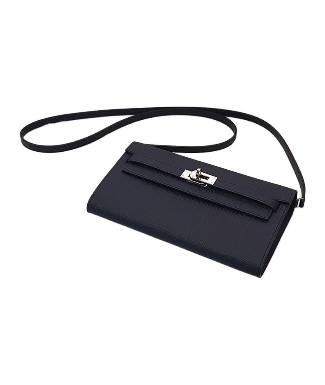 HERMES Черная кожаная сумка через плечо, фото 2