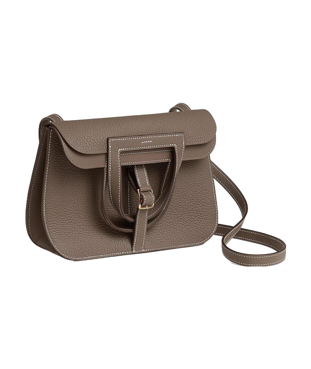 HERMES Коричневая кожаная сумка через плечо, фото 2