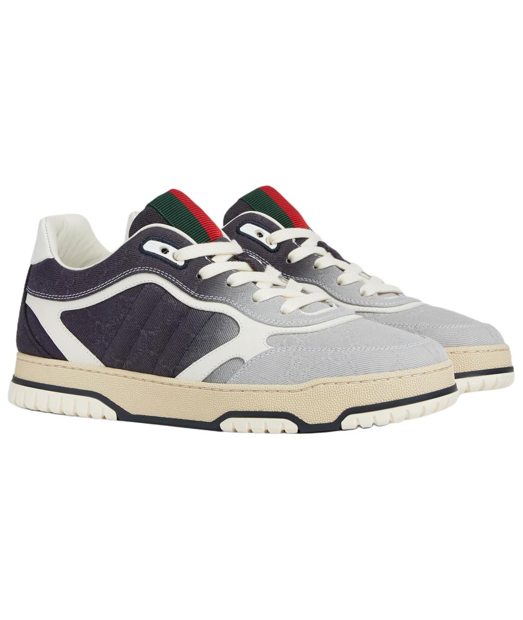 GUCCI Синие низкие кроссовки / кеды, фото 3