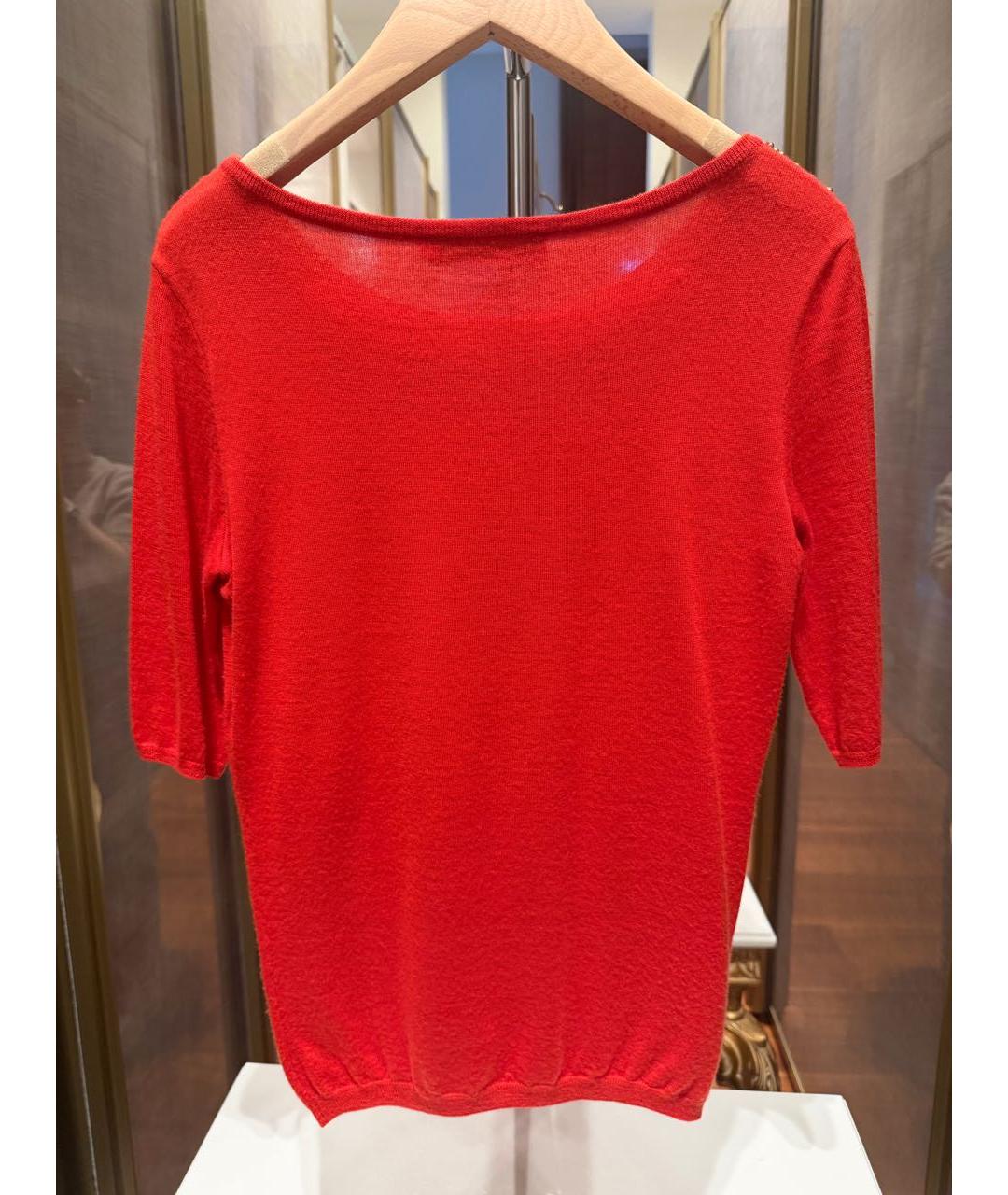 CHRISTIAN DIOR Красный кашемировый джемпер / свитер, фото 4