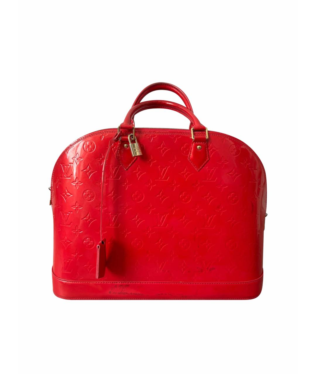 LOUIS VUITTON Красная сумка тоут из лакированной кожи, фото 1