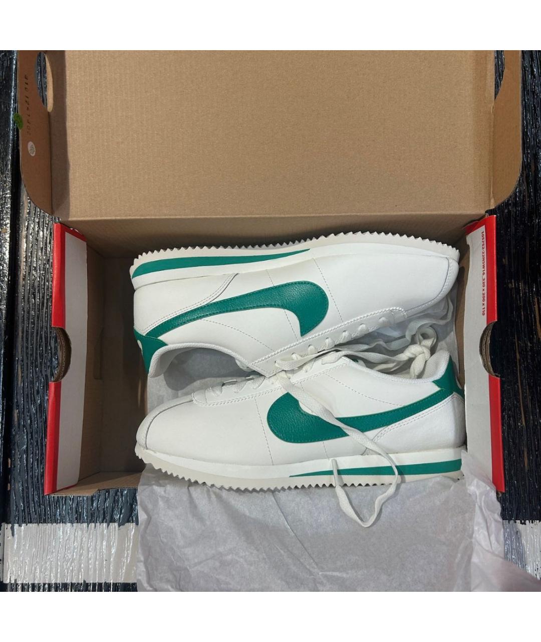 NIKE Белые кожаные низкие кроссовки / кеды, фото 5