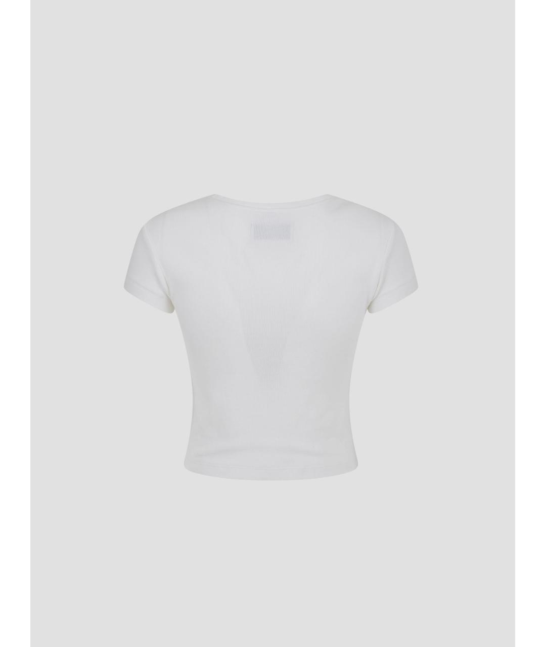 VIVIENNE WESTWOOD Белая хлопко-эластановая футболка, фото 2