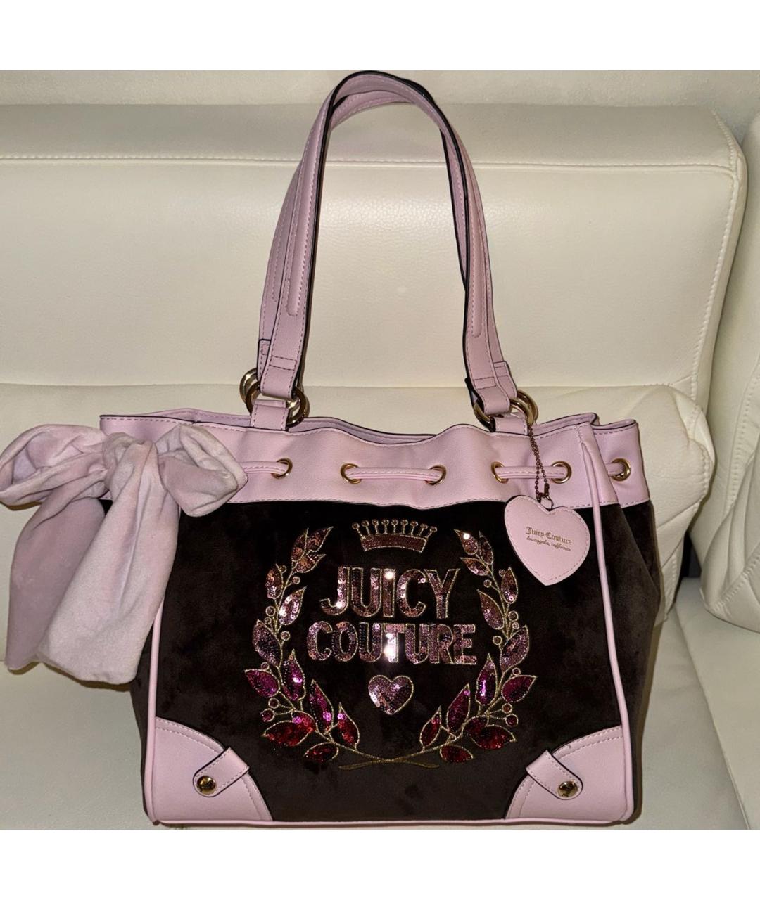 JUICY COUTURE Коричневая сумка тоут, фото 5