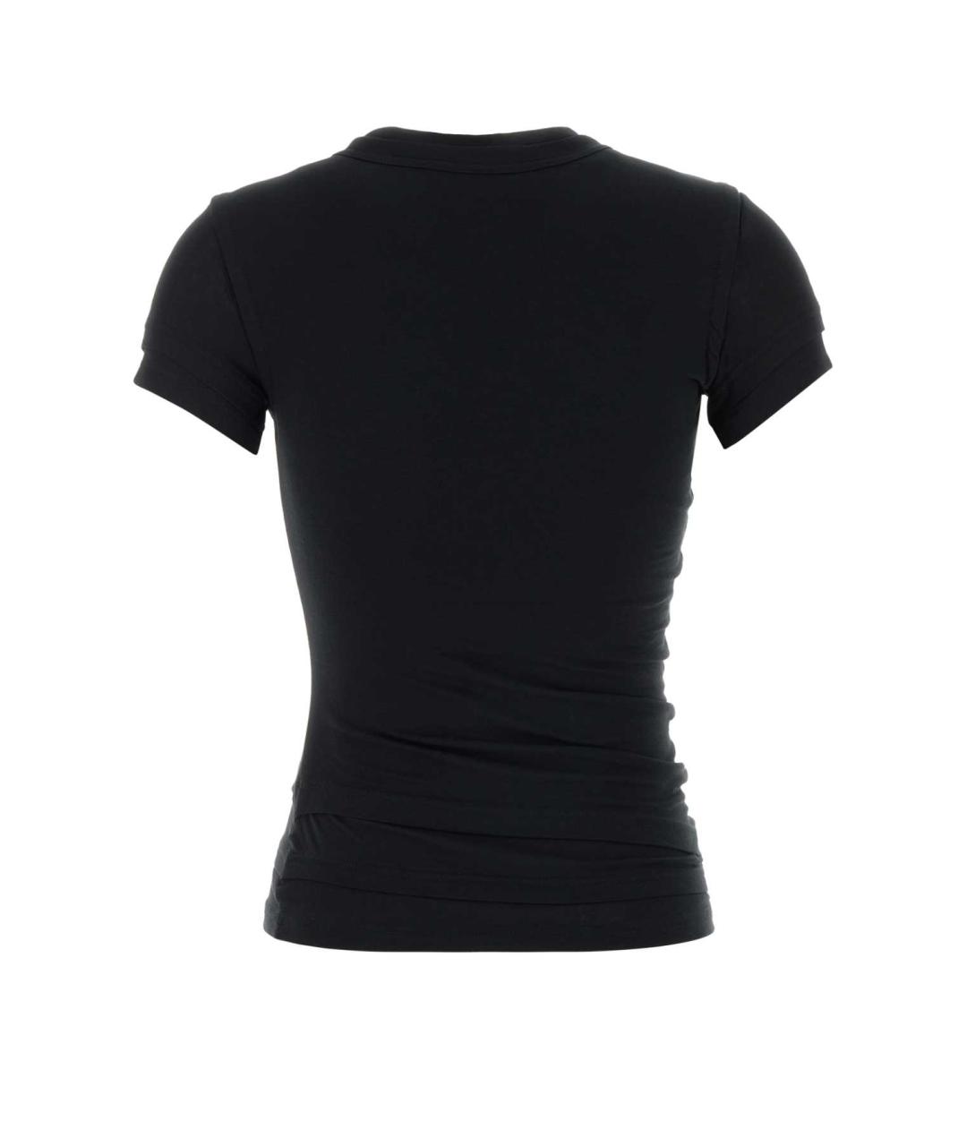 ALEXANDER WANG Черная хлопковая футболка, фото 2