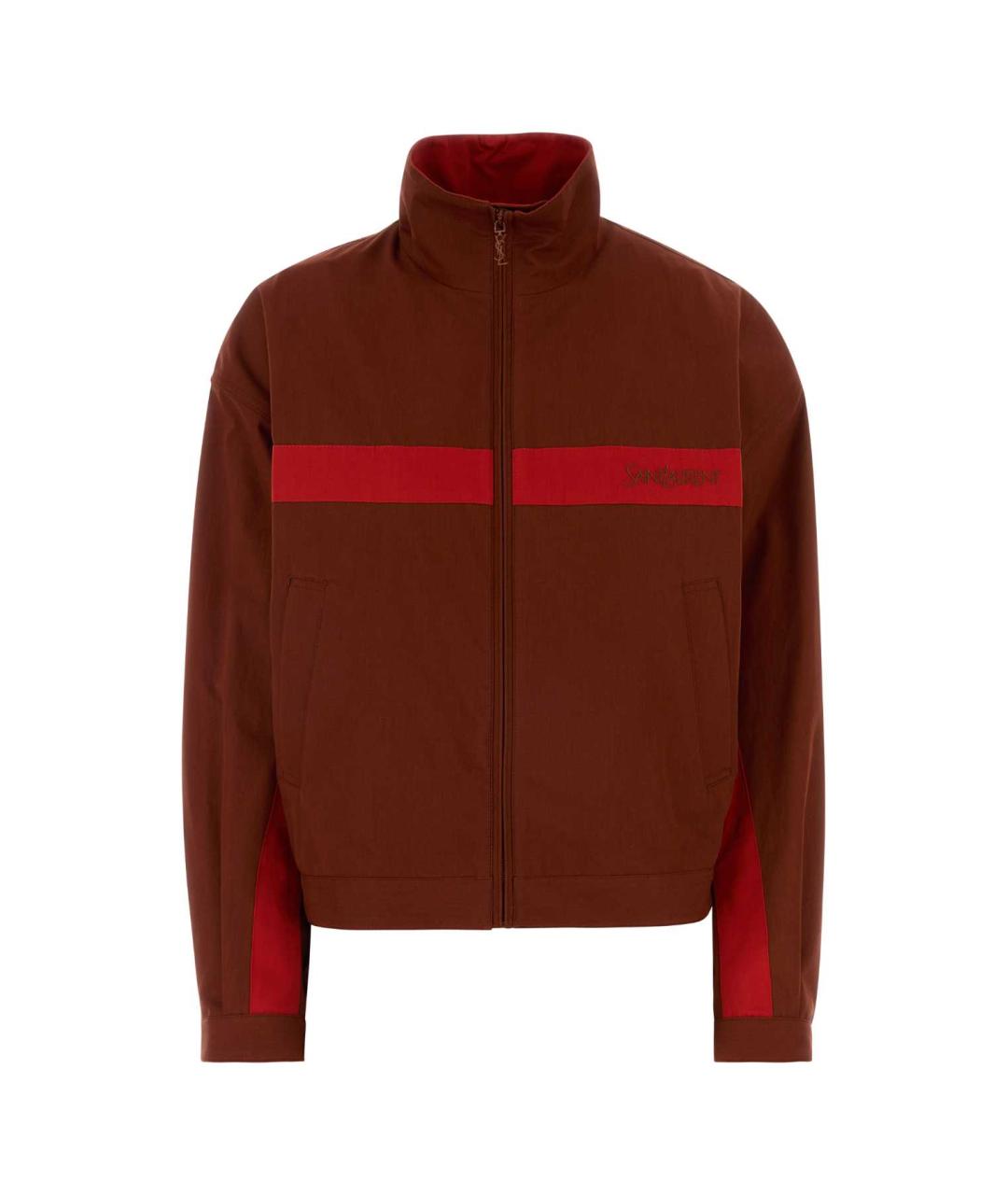 SAINT LAURENT Коричневая хлопковая куртка, фото 1