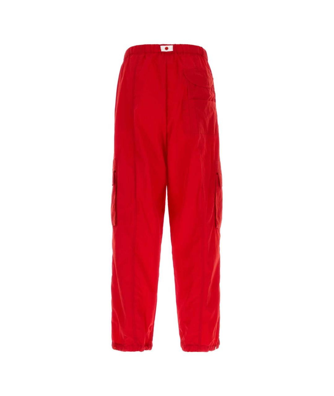 FENDI Красные синтетические повседневные брюки, фото 2
