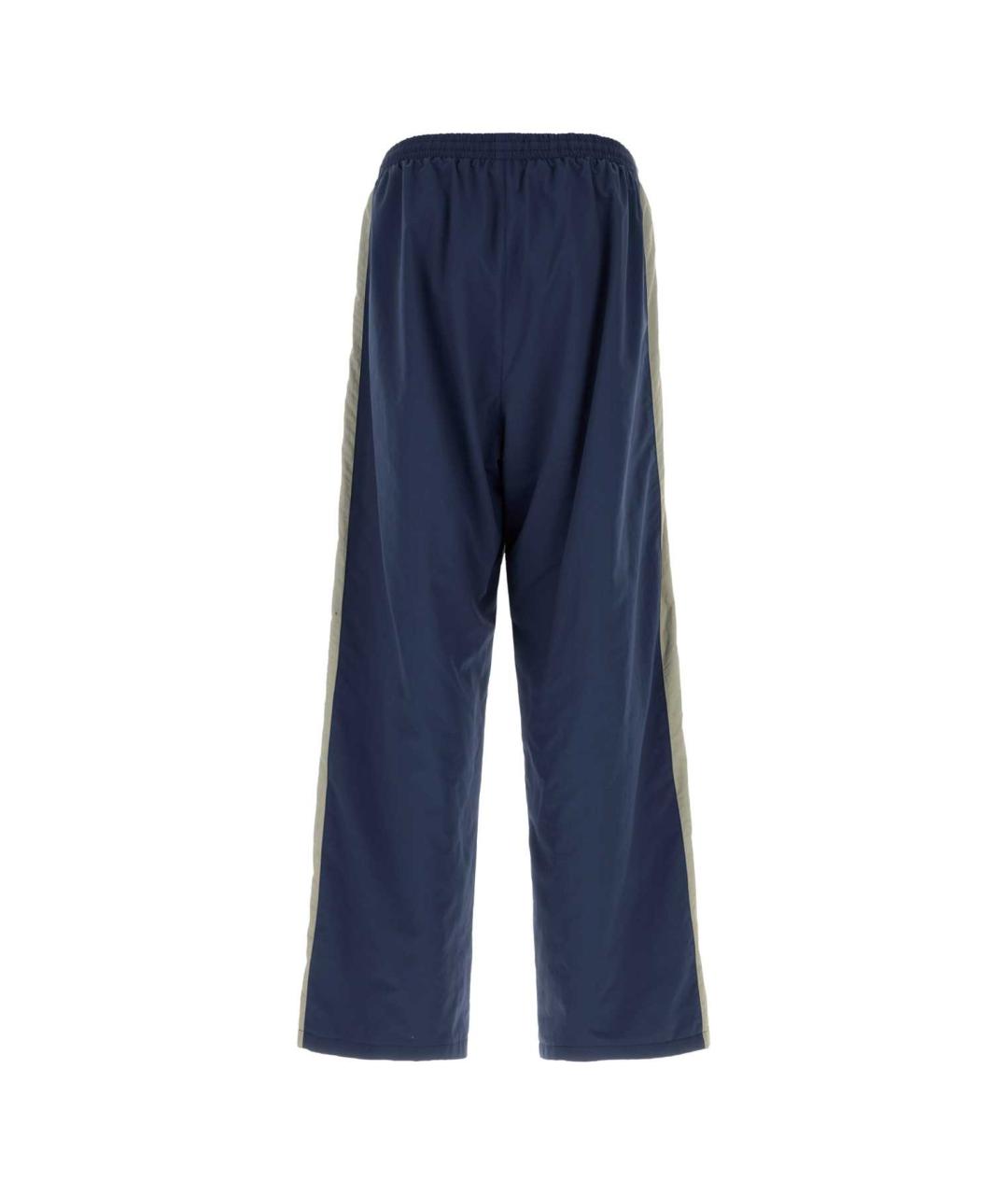 BALENCIAGA Синие полиэстеровые повседневные брюки, фото 2