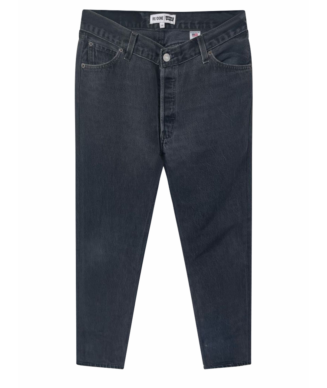 RE/DONE Черные хлопковые прямые джинсы, фото 1