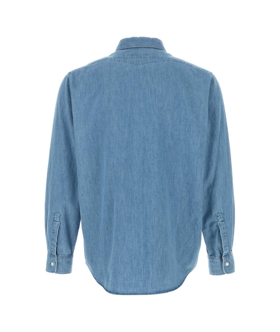 JIL SANDER Голубая хлопковая кэжуал рубашка, фото 2