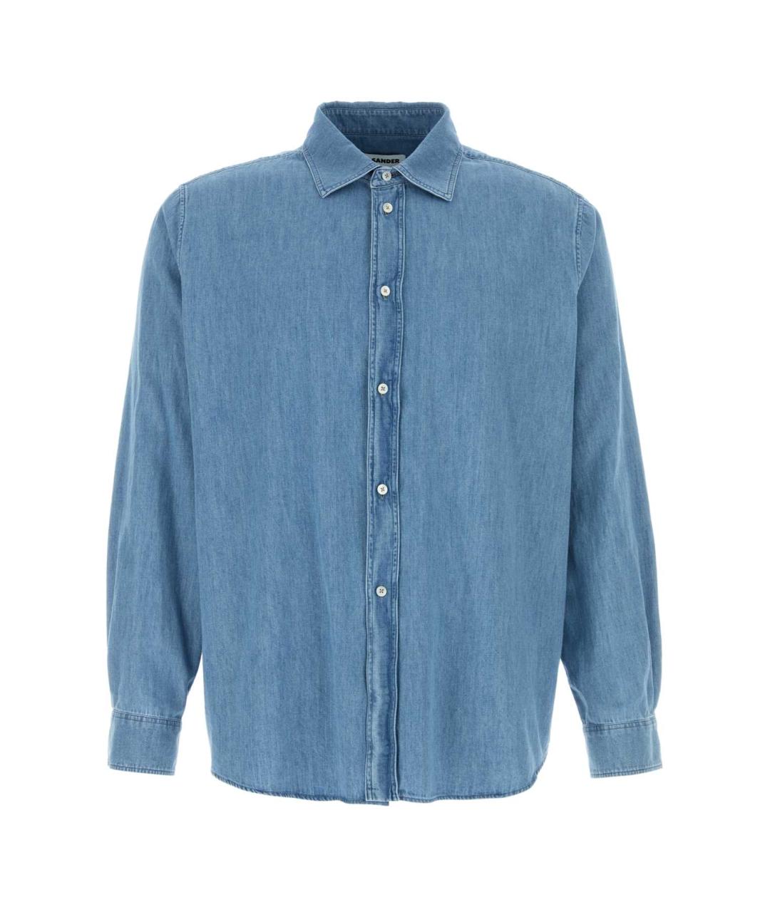 JIL SANDER Голубая хлопковая кэжуал рубашка, фото 1